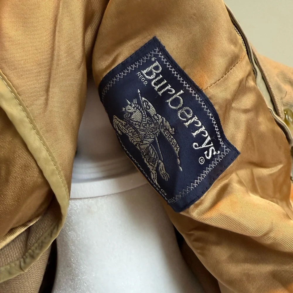 Burberry Khaki Double-Breasted Trench Coat - Picture 2 of 6